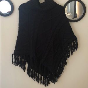 Turtleneck Sweater Poncho